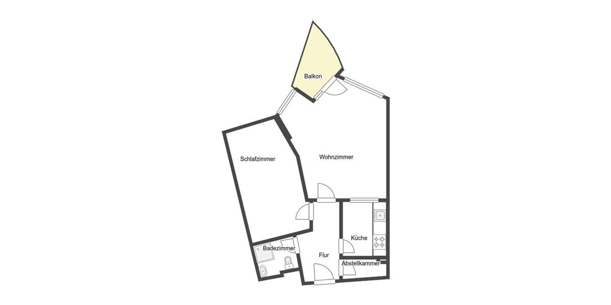 Etagenwohnung Stuttgart Rot - 2 Zimmer, 52 m&sup2;, 160.000&euro; | Angebot:26130047