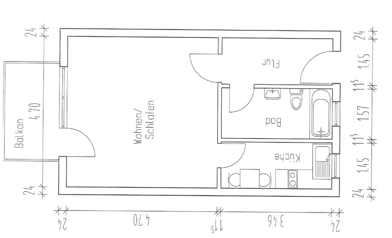 Schnucklige, 1-Zi.-Whg. mit EBK, Balkon und Stellplatz in Freiberg a.N. zu verkaufen 1 zimmer
