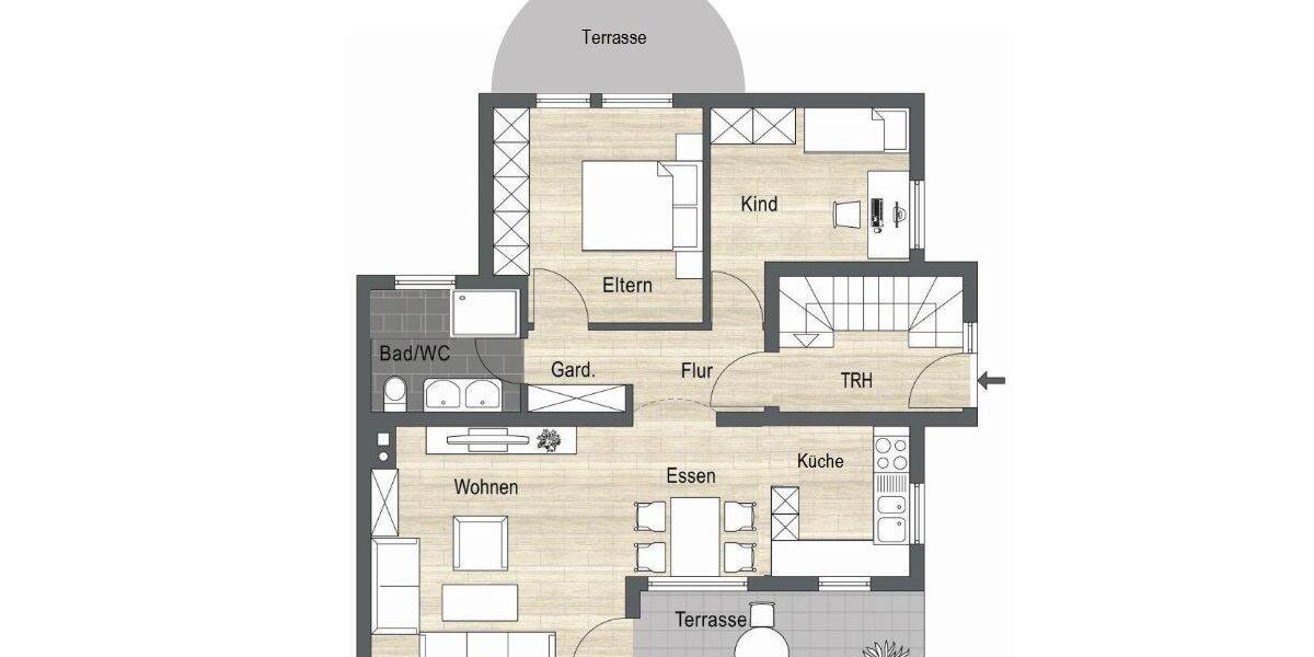 Erdgeschoßwohnung Oberboihingen - 3 Zimmer, 76 m&sup2;, 299.000&euro; | Angebot:26278317