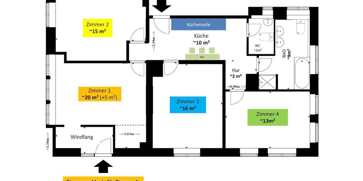 Erdgeschoßwohnung Stuttgart Lehen - 1 Zimmer, 15 m&sup2;, 550&euro; | Angebot:25169010