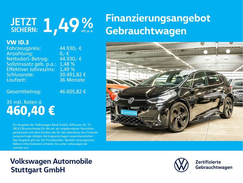 VW ID.3 18.835 km 44.330 € Stuttgart-Feuerbach 70469