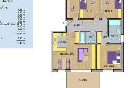 Wohnung zum Kaufen in Simmozheim 598.530 € 112.4 m² 5 zimmer