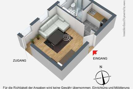 Wohnung zum Mieten in Weil im Schönbuch 290 € 23 m² 1 zimmer