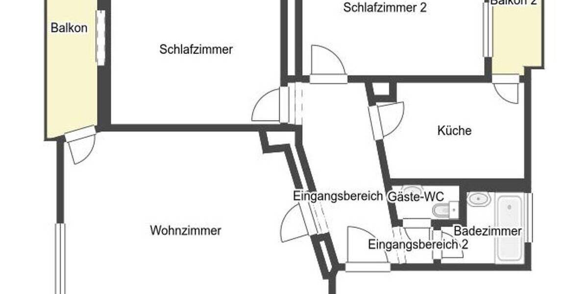 Etagenwohnung Stuttgart Dürrlewang - 3 Zimmer, 64 m&sup2;, 270.000&euro; | Angebot:26751936