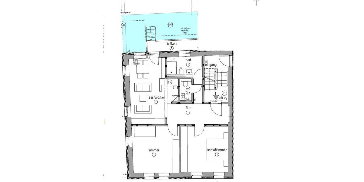 Etagenwohnung Esslingen am Neckar - 3 Zimmer, 86 m&sup2;, 1.515&euro; | Angebot:26489750