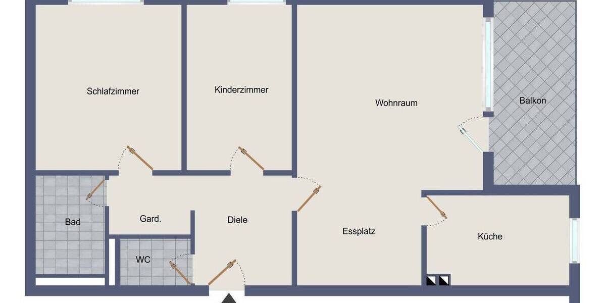 Etagenwohnung Stuttgart Riedenberg - 3 Zimmer, 82 m&sup2;, 298.000&euro; | Angebot:26092048