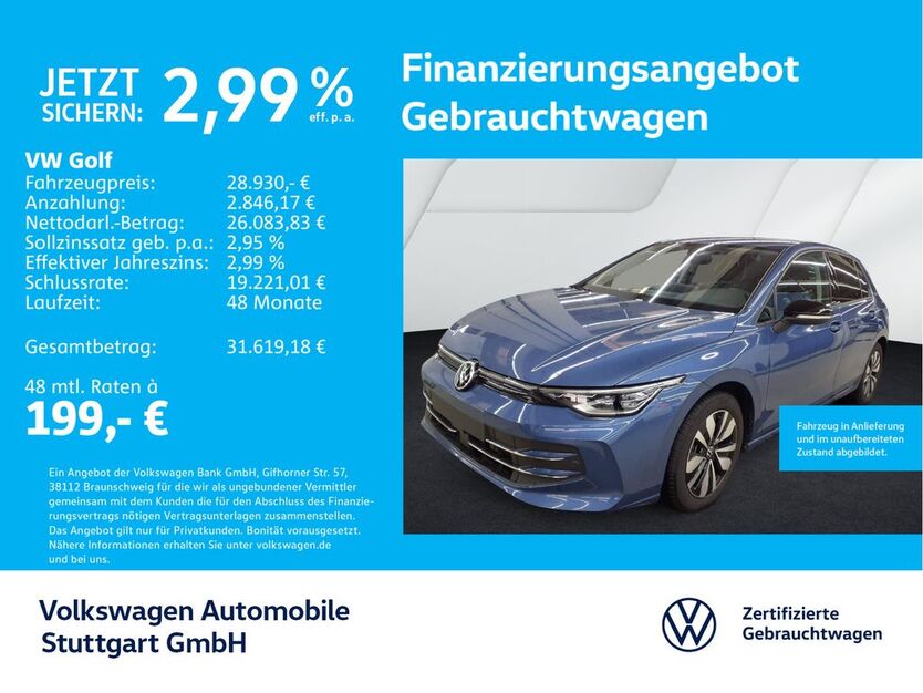 VW Golf 25.426 km 28.930 € Stuttgart-Wangen 70188