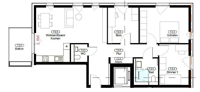 Etagenwohnung Remseck am Neckar - 4 Zimmer, 91 m&sup2;, 1.660&euro; | Angebot:26253579