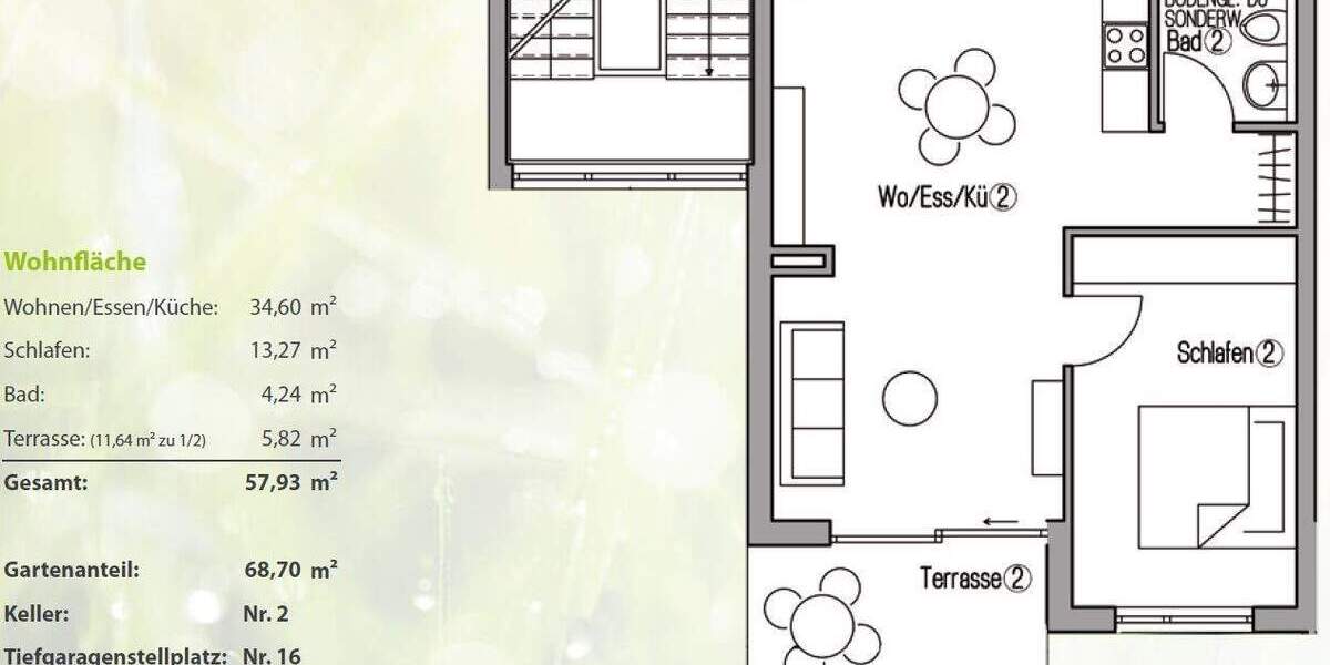 Etagenwohnung Sindelfingen Darmsheim - 2 Zimmer, 57 m&sup2;, 320.000&euro; | Angebot:25339244