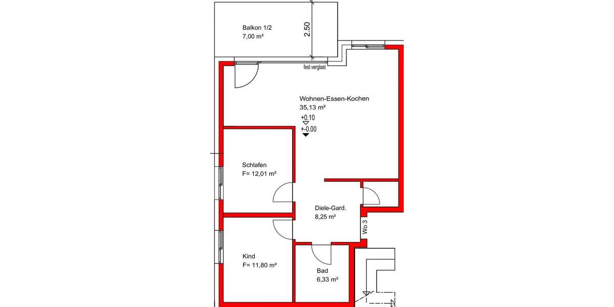 Etagenwohnung Besigheim Chausseeberg - 3 Zimmer, 81 m&sup2;, 399.000&euro; | Angebot:25739571