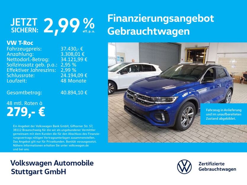 VW T-Roc 14.876 km 37.430 € Stuttgart-Wangen 70188