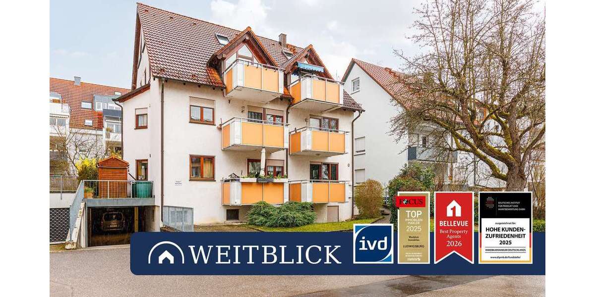 Etagenwohnung Ludwigsburg Hoheneck - 3.5 Zimmer, 70 m&sup2;, 990&euro; | Angebot:25925730