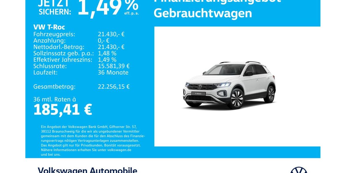 VW T-Roc 23.438 km 20.930 &euro; Stuttgart-Feuerbach 70469