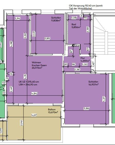 Dachgeschoßwohnung Kornwestheim - 3 Zimmer, 71 m&sup2;, 1.014&euro; | Angebot:25571636