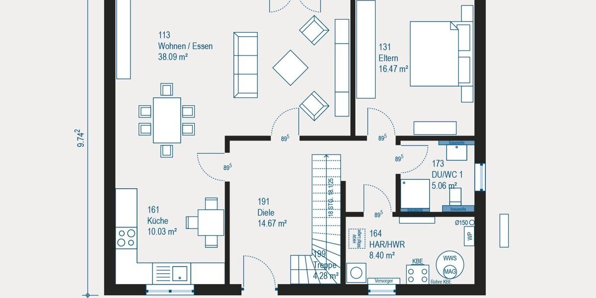 Ihr Traumhaus in Reutlingen mit Bauplatz - Individuell geplantes Einfamilienhaus mit 6 Zimmern und gehobener Ausstattung - Einfamilienhaus Reutlingen Sondelfingen | Angebot:27427741