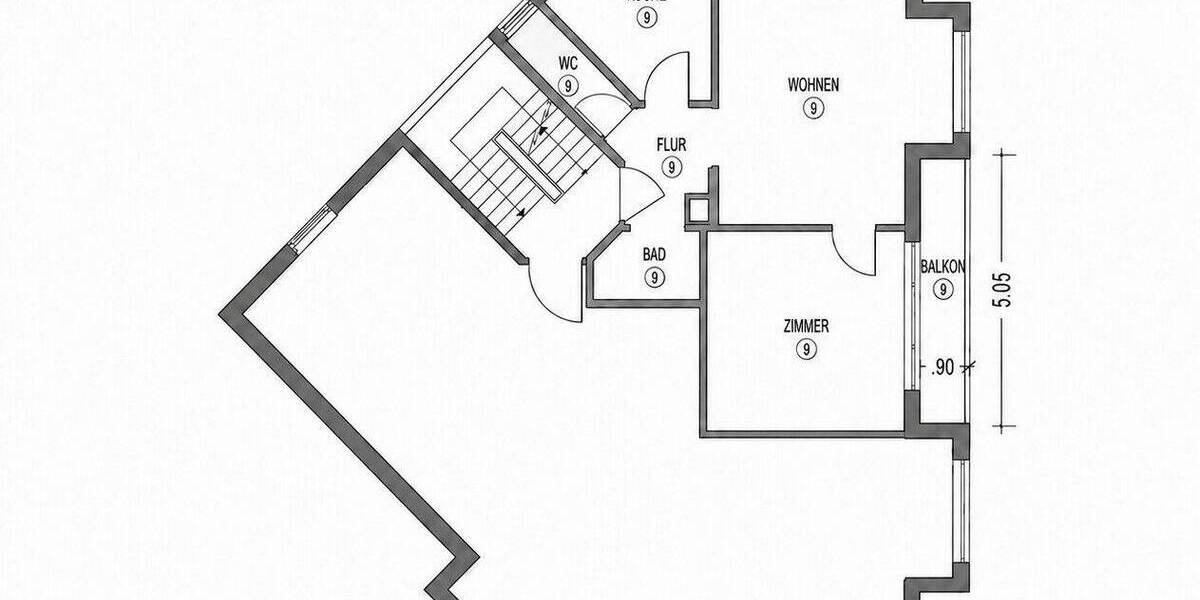 Etagenwohnung Stuttgart Mitte - 3 Zimmer, 63 m&sup2;, 1.210&euro; | Angebot:26806851