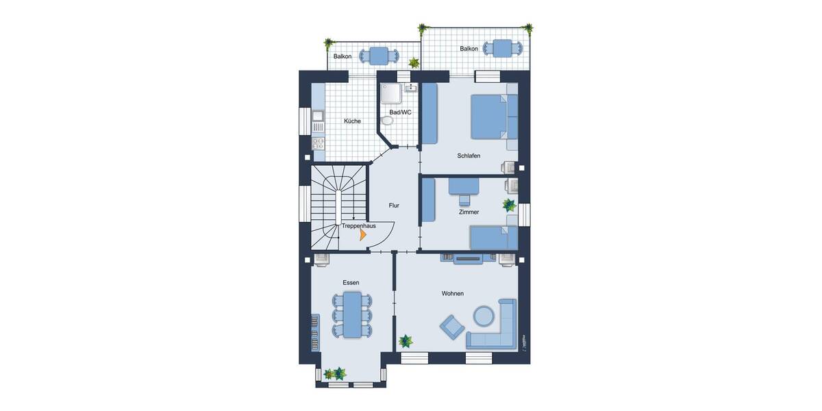 Etagenwohnung Stuttgart Mitte - 4 Zimmer, 90 m&sup2;, 405.000&euro; | Angebot:26388385