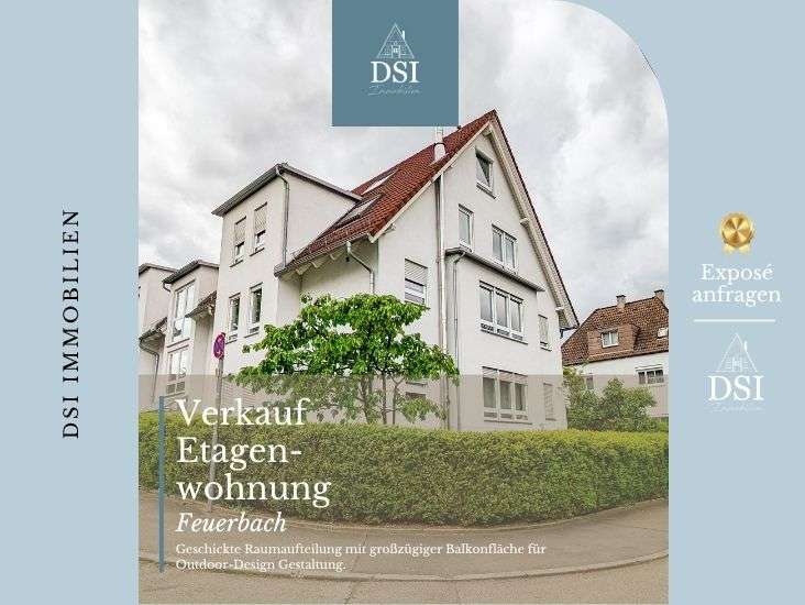 Etagenwohnung Stuttgart Feuerbach - 3.5 Zimmer, 77 m&sup2;, 320.000&euro; | Angebot:26728642