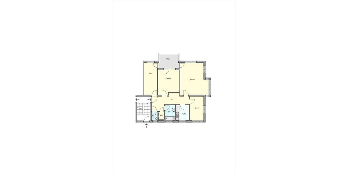 Etagenwohnung Esslingen am Neckar Oberesslingen - 4 Zimmer, 91 m&sup2;, 1.073&euro; | Angebot:26193569