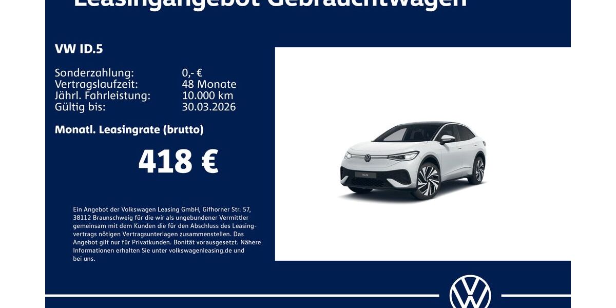 VW ID.5 3.540 km 41.630 &euro; Stuttgart 70563