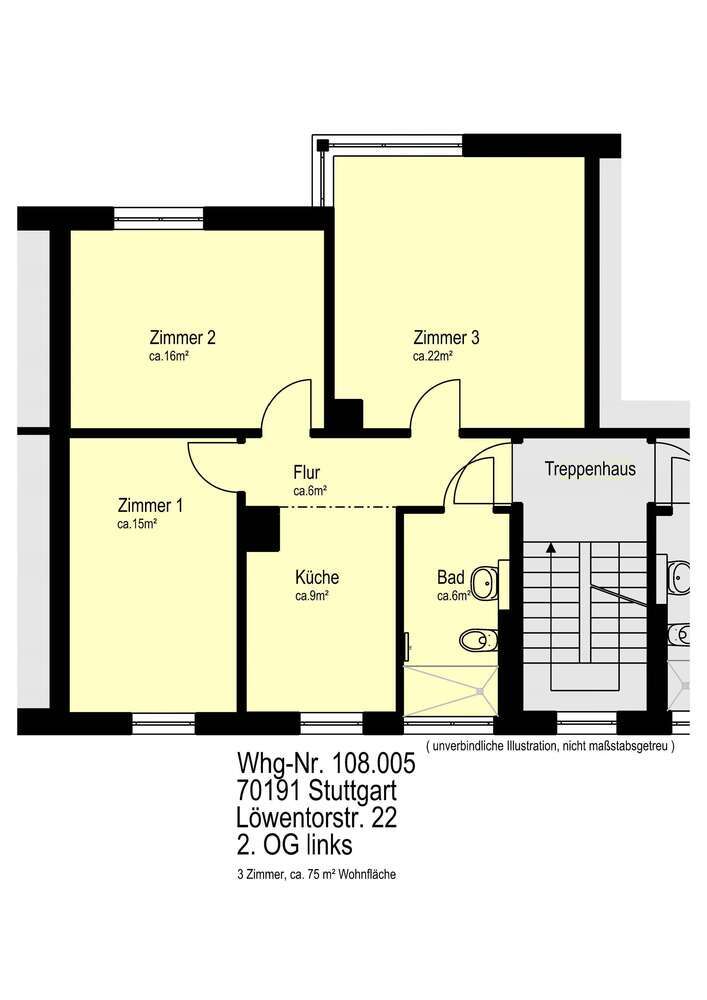 Wohnung zum Mieten in Stuttgart 900 € 74.6 m²