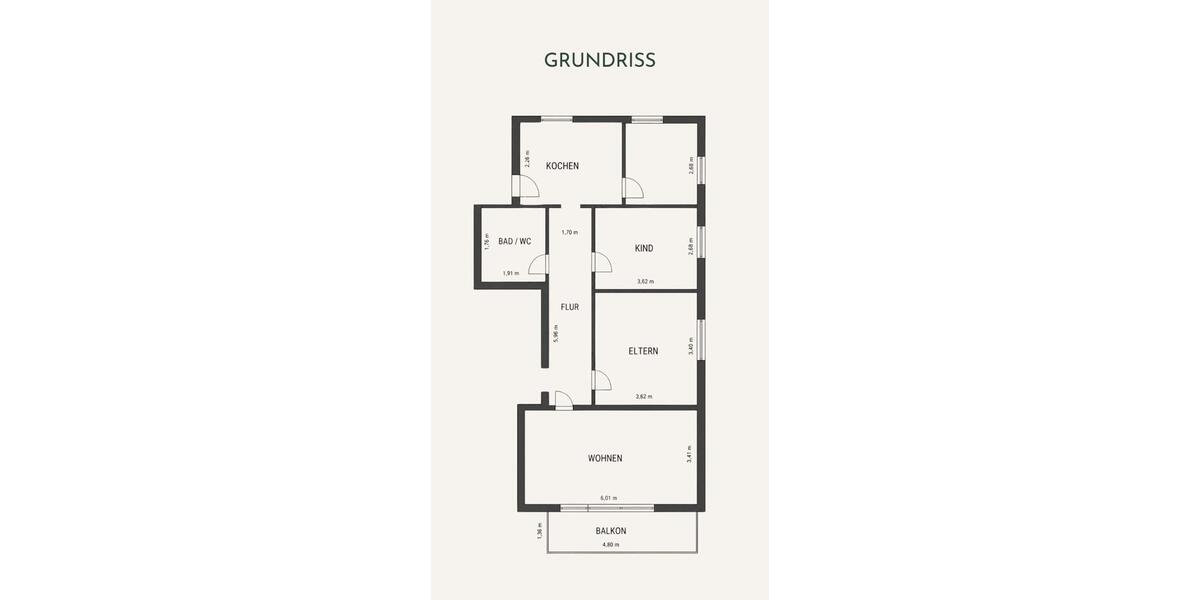 Etagenwohnung Waiblingen Bittenfeld - 4 Zimmer, 78 m&sup2;, 290.000&euro; | Angebot:26960668