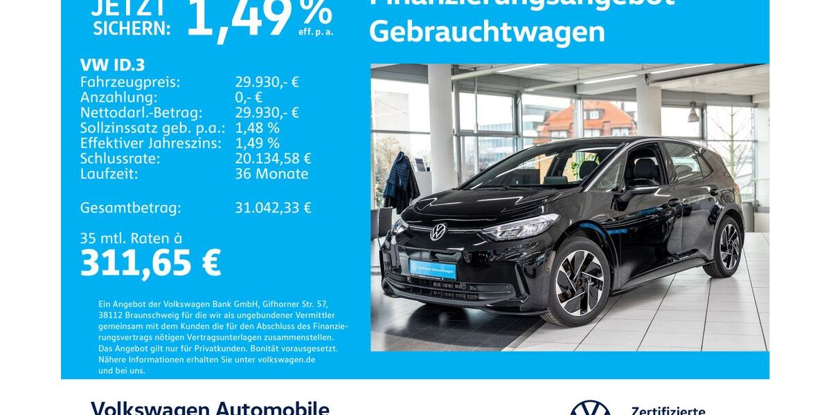 VW ID.3 27.231 km 28.930 &euro; Stuttgart-Wangen 70188