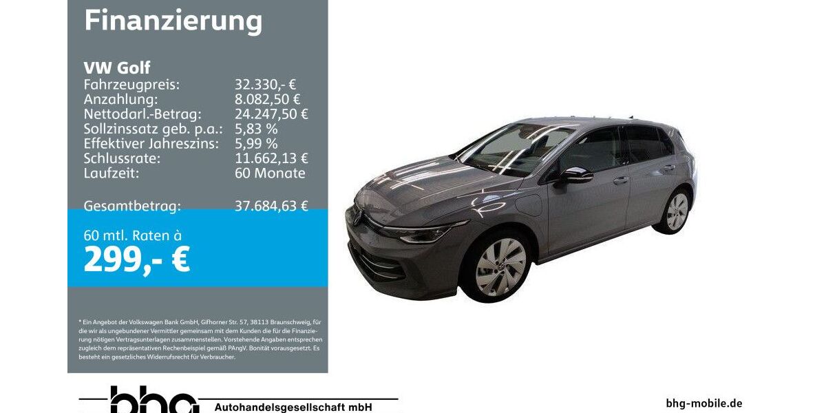 VW Golf 8.411 km 31.930 &euro; Metzingen 72555