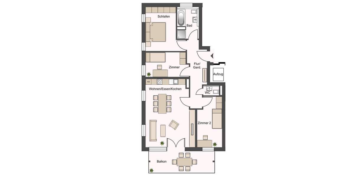 Etagenwohnung Ludwigsburg / Pflugfelden Pflugfelden - 4 Zimmer, 95 m&sup2;, 513.000&euro; | Angebot:24916298