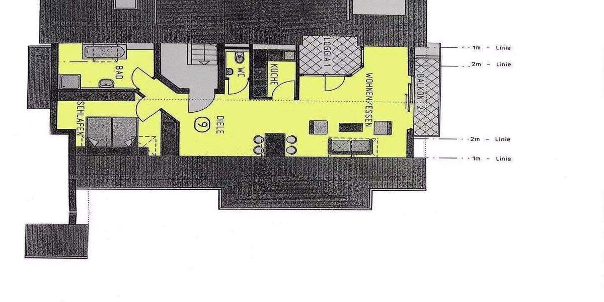 Etagenwohnung Sindelfingen Mitte - 2 Zimmer, 61 m&sup2;, 820&euro; | Angebot:25611653