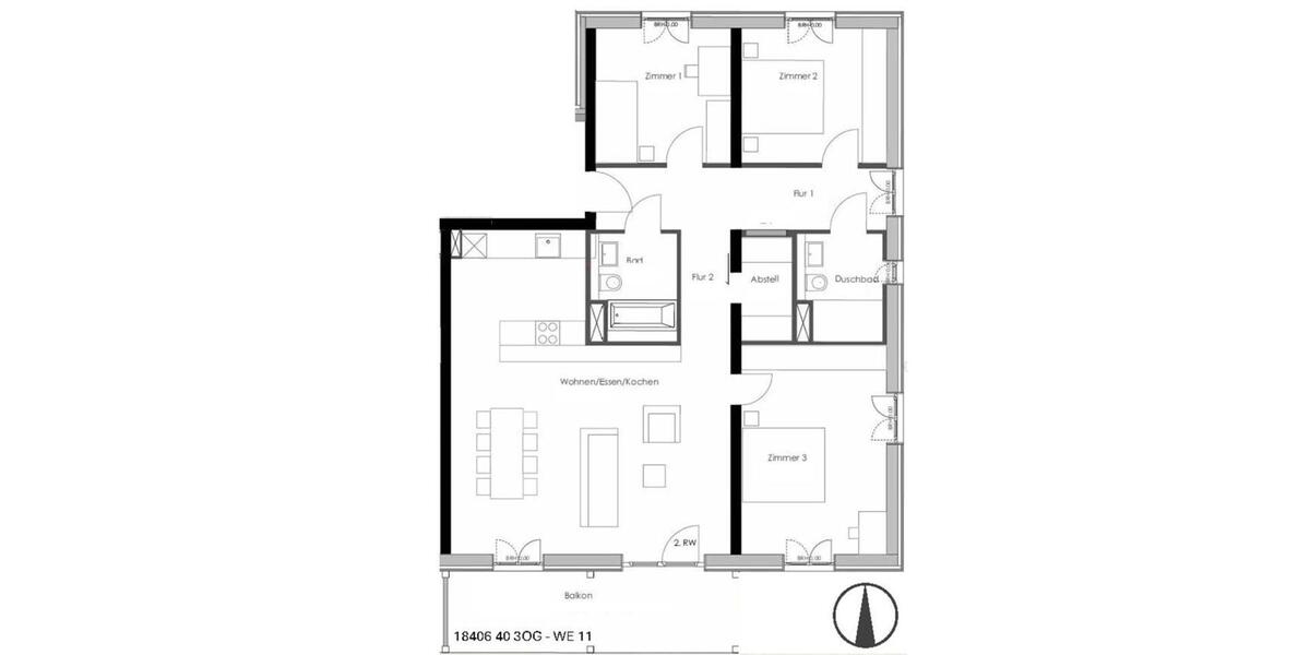 Etagenwohnung Waiblingen - 4 Zimmer, 120 m&sup2;, 1.788&euro; | Angebot:25052727