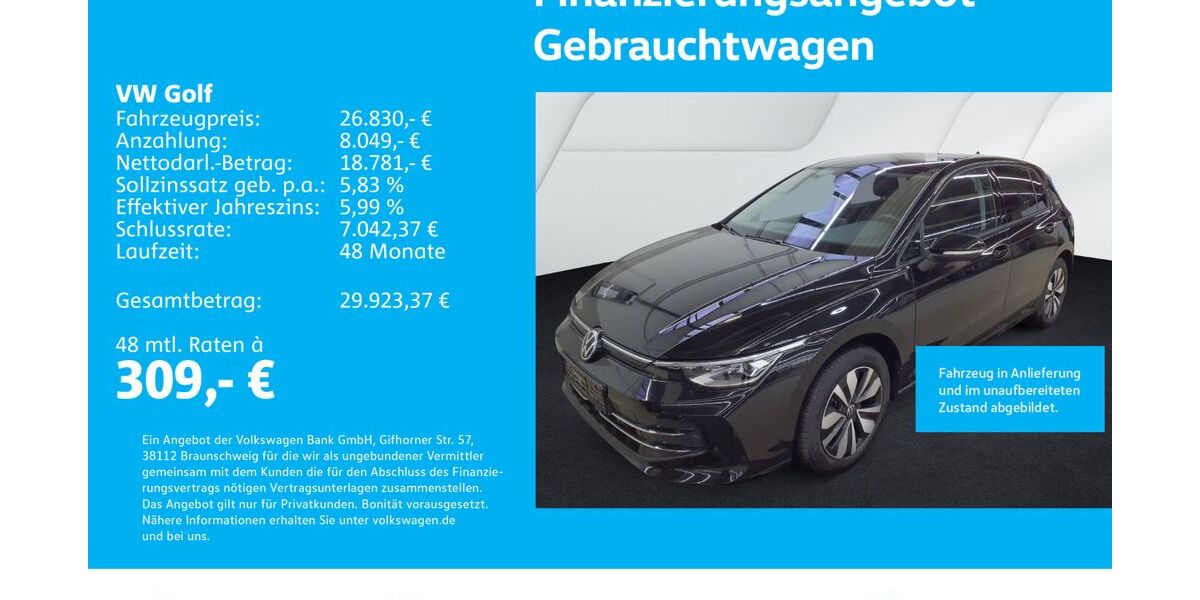 VW Golf 21.886 km 26.830 &euro; Stuttgart-Wangen 70188