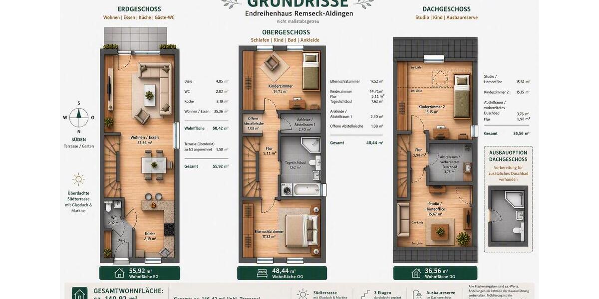Reihenhaus Remseck am Neckar - 5 Zimmer, 141 m&sup2;, 649.000&euro; | Angebot:27112635