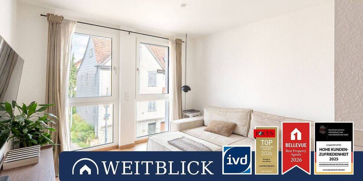 Etagenwohnung Ludwigsburg Oßweil - 2 Zimmer, 42 m&sup2;, 690&euro; | Angebot:26929905