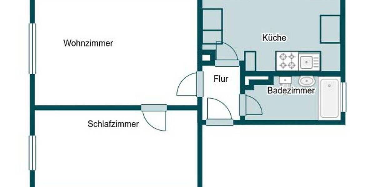 Etagenwohnung Stuttgart Rot - 2 Zimmer, 56 m&sup2;, 160.000&euro; | Angebot:26259250