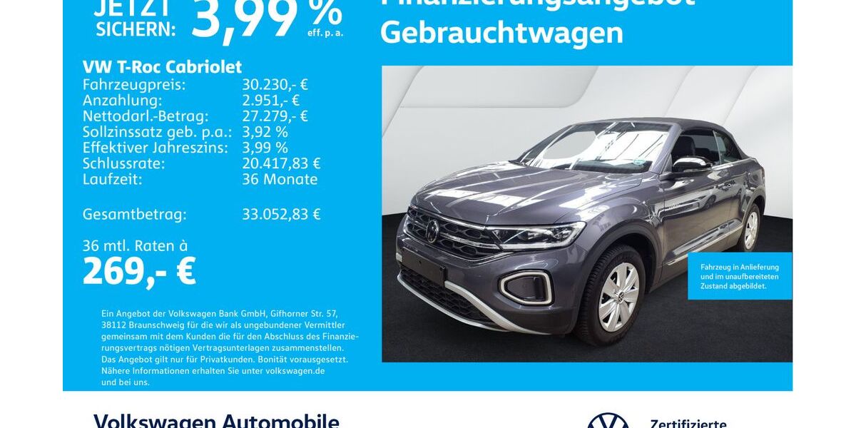 VW T-Roc 25.353 km 29.730 € Stuttgart-Wangen 70188